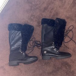 Black Timberlands With Sparkles