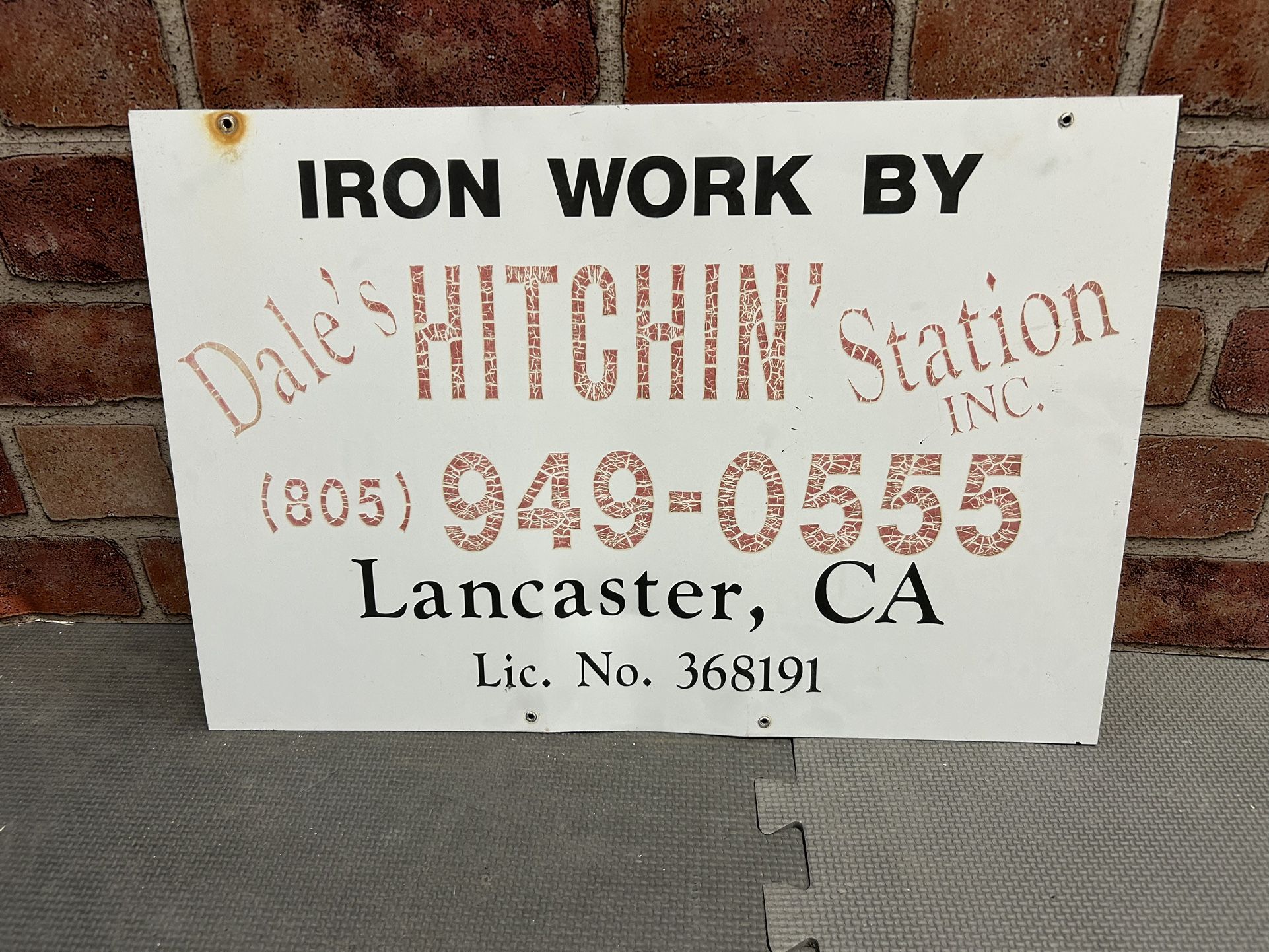 Signs Original Advertising Gas Oil Iron Works Vintage Welding