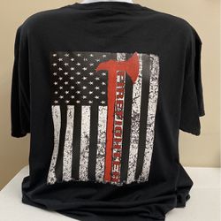 Firefighter Design T-shirt, Jerzees 50/50, New, Size XL, (item 244) Note : Design On Back Of Shirt 