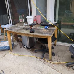 Free Table - Seasoned, A Little Warped 