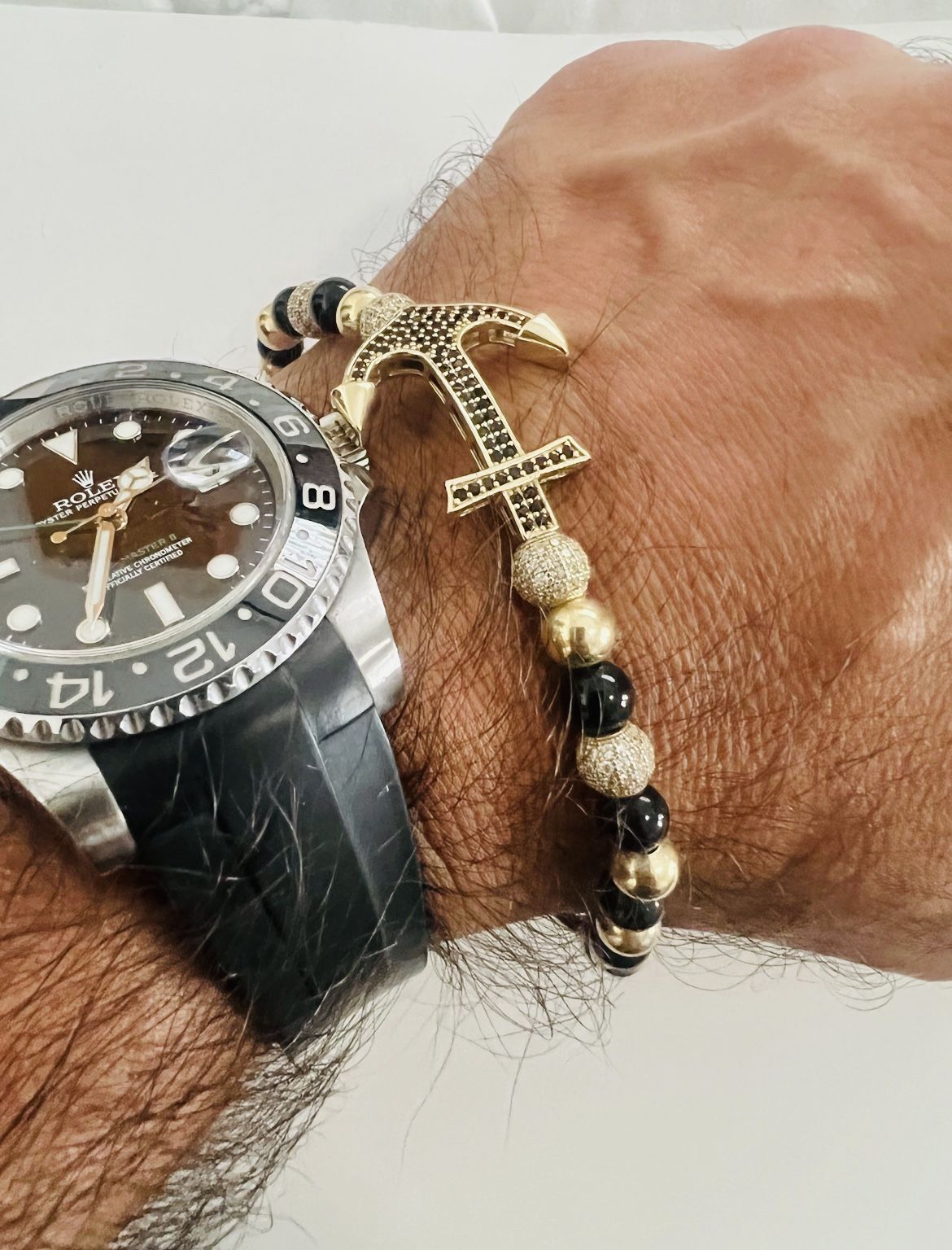 14K Solid Gold Bracelet CUBIC ZIRCONIUM STONES For Wedding