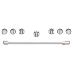 CAFÉ 36" Brushed Stainless Handle & Knob Set for Pro Range Rangetop CXPR6HKPTSS