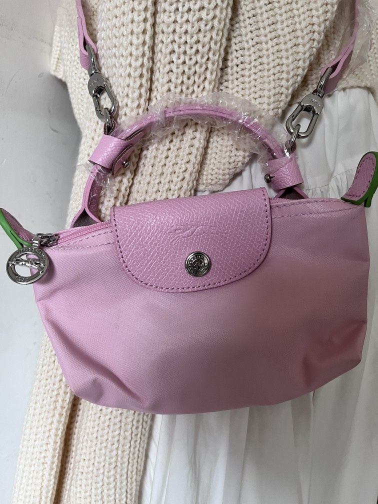 Mini pink Longchamp handbag