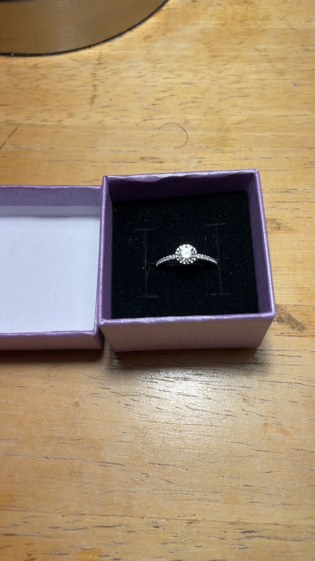 Silver Moissanite Ring