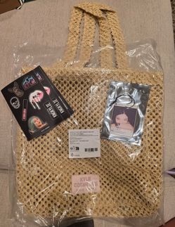 Kylie Cosmetics Crochet Bag, stickers & air freshner
