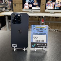 iPhone 15 Pro 256GB Unlocked For All Carriers with Store Warranty And Financing Available!