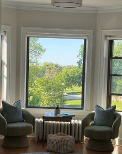 Two swivel chairs