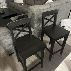 Black Ikea Stools