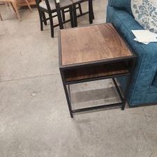 Rustic end table w/ cubby