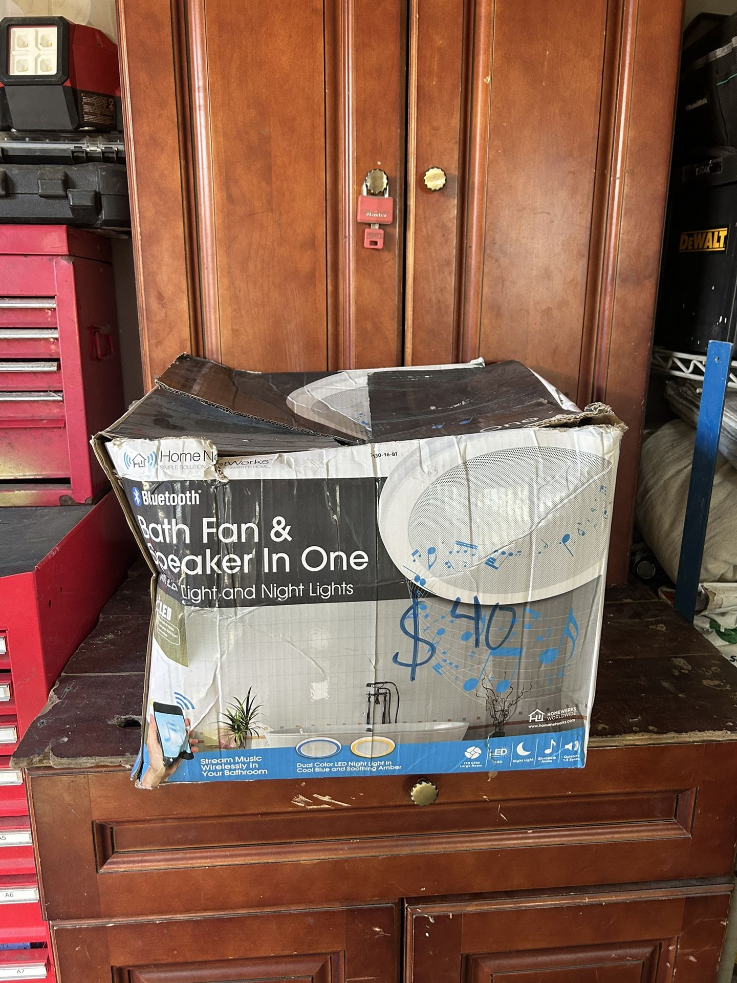 bluetooth bathroom fan/light