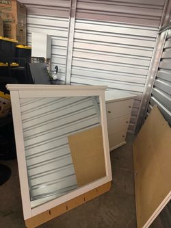White Dresser with Mirror