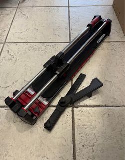 HUSKY -  24 in. Tile Cutter with Tungsten Carbide Blade and Adjustable Gauge