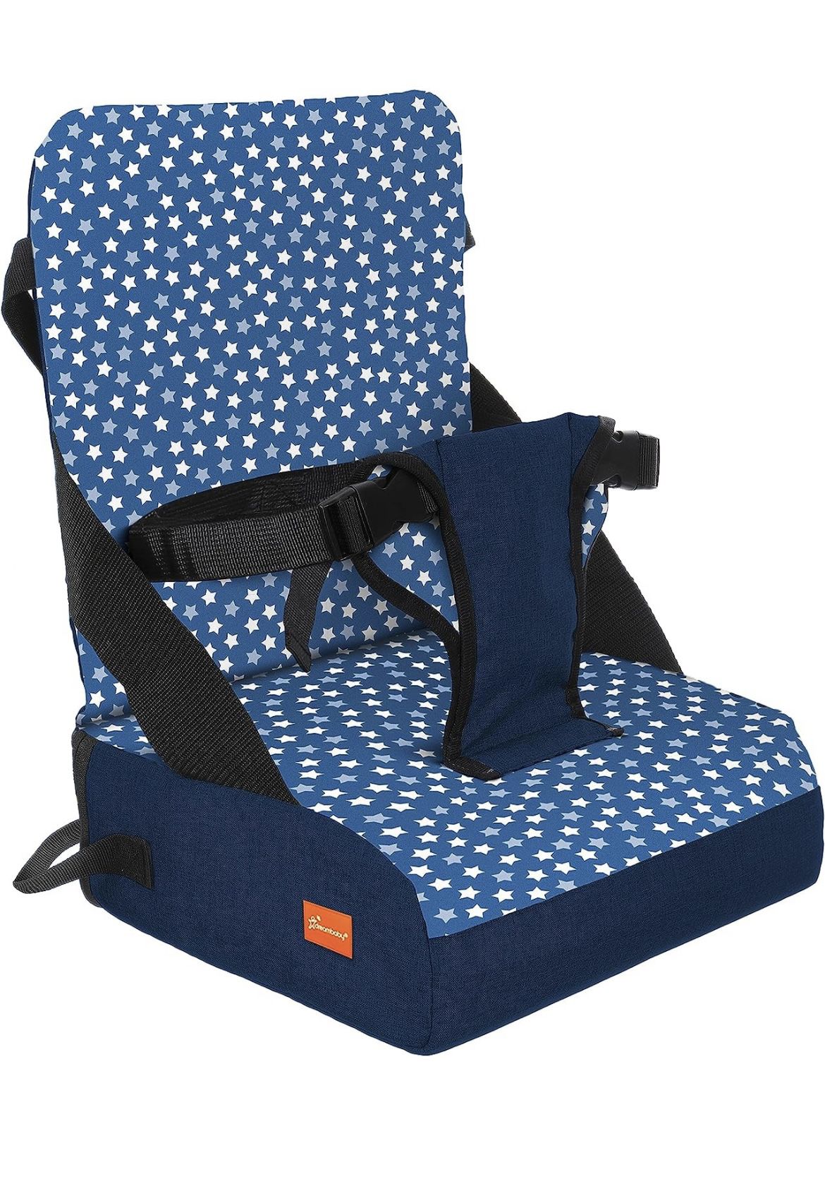 Dreambaby Grab 'n Go Travel Booster Seat with Storage Compartment, Tall Back for Added Comfort