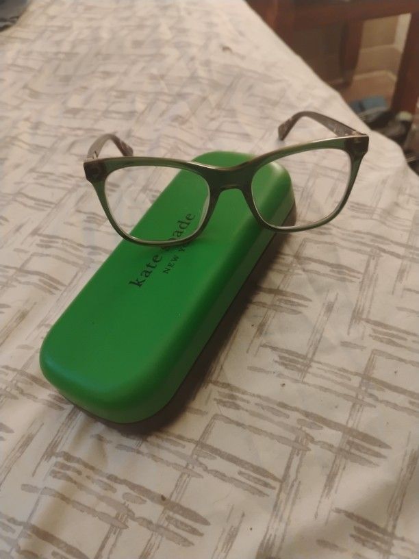 Kate Spade Designer Eyeglasses Temperence Green Frames Brand New Condition
