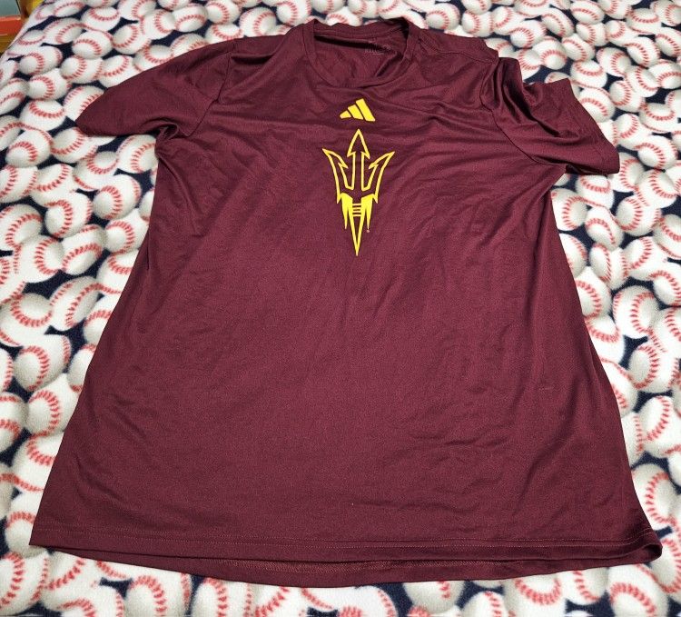 Used Arizona State University Sun Devils Adidas Aeroready Shirt, Men's XL