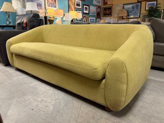 Chartreuse Modern Curved Sofa
