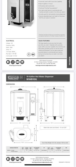 10 Gallons Hot Water Dispenser