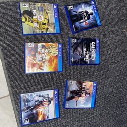 PS4 Games(FIFA 17, Uncharted 4, COD Ghost, Battlefield 1,  Battlefield 4, Dragonball Xenoverse IV)