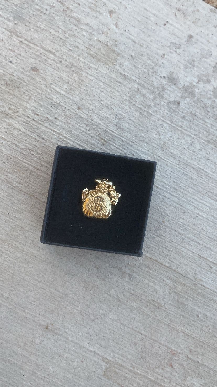 Diamond Cut Money Bag Ring 10kt Gold 