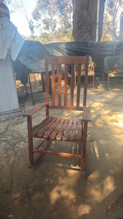 Wood rocking chair
