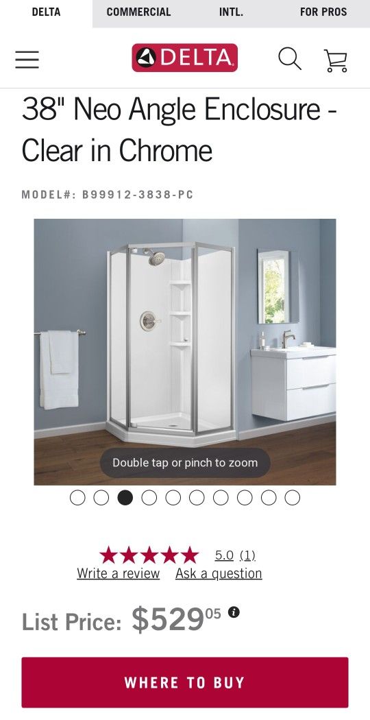 Shower Door Neo Angle And 38x38 Base Set
