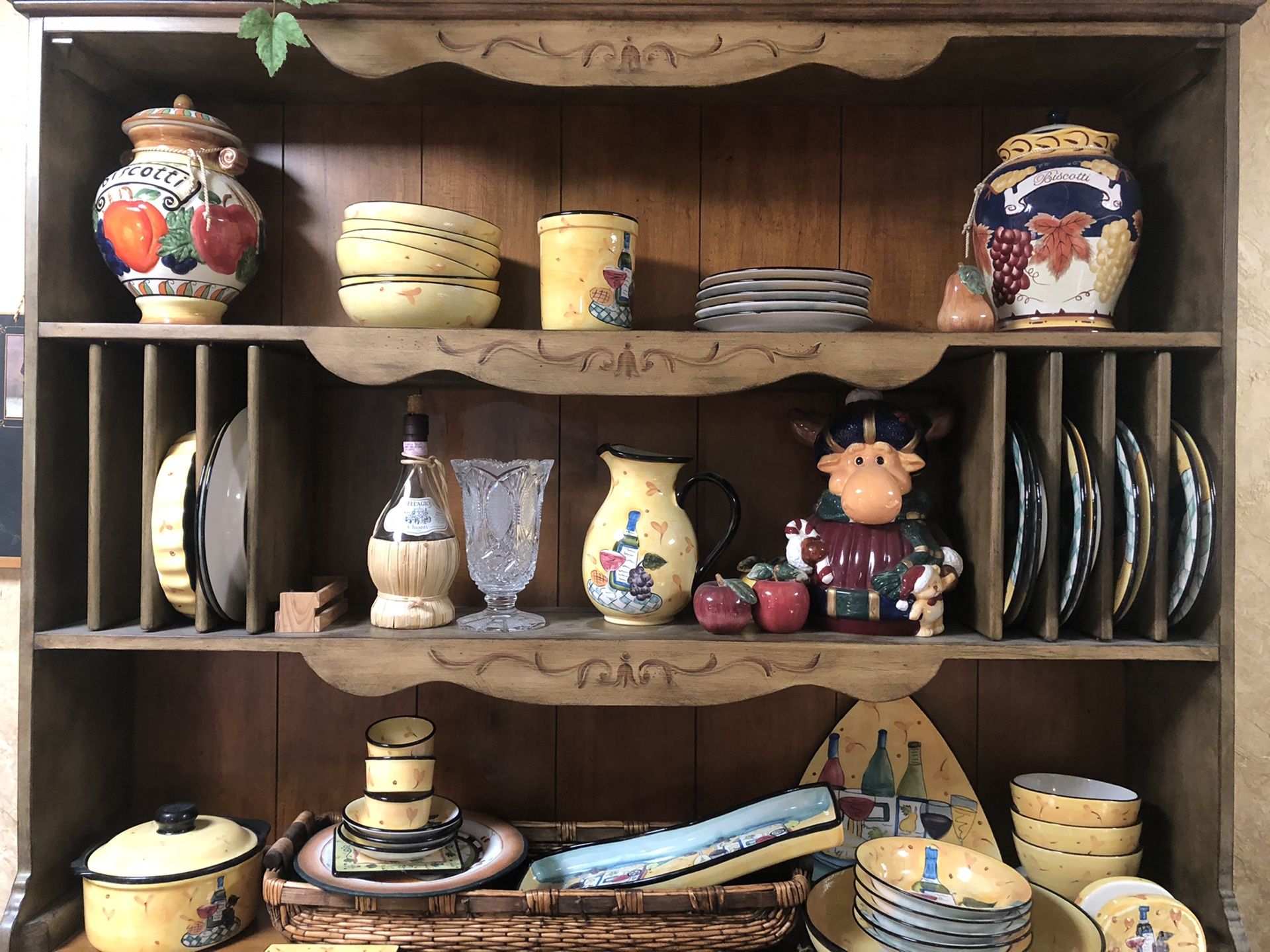 Dining room table and hutch, Tuscany style