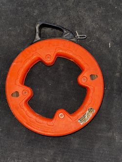 Orange Fish Tape Reel with Handle