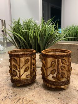 Z GALLERIE VOTIVE HOLDER STELLA AMBERIANTIQUE BRASS