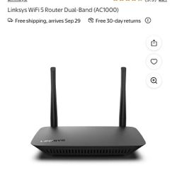 Linksys WiFi 5 Duel Band Router (AC1000)