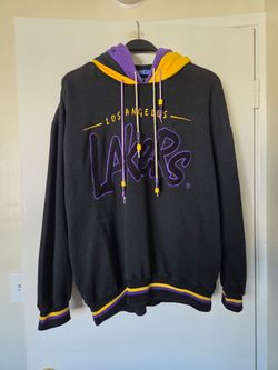 Vintage 90s Los Angeles LAKERS Starter Double Hood Hoodie Sweatshirt XL