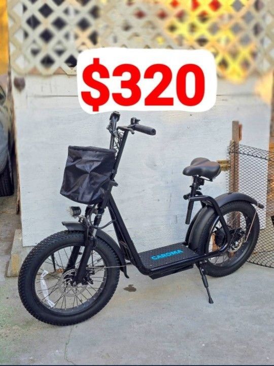 Caroma Peak 800W Foldable Electric Scooter Adults, 20" Fat Tire Electric Bike with 48V Battery, Up to 30Miles & 20MPH, Adult Electric Bicycles