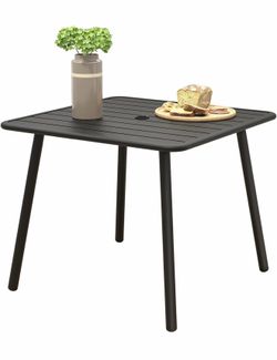 Square Metal Outdoor Dining Table