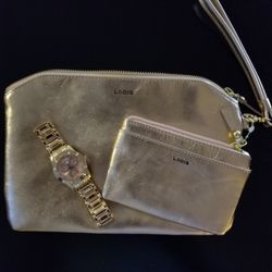 Rose Gold Wristlet and Walet,