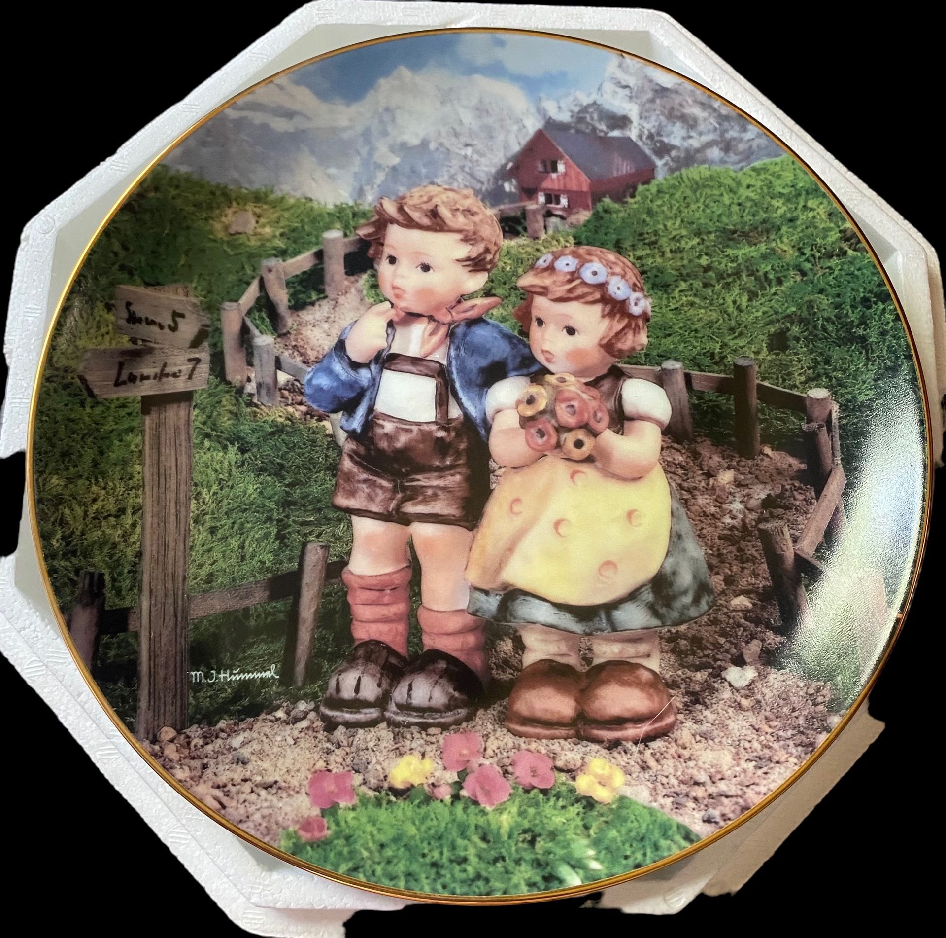 M.I. Hummel “Country Crossroads” Collectors Plate. “Little Companions” Design