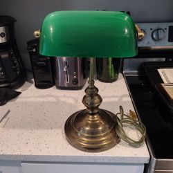 Vintage 1970's Banker Desk Lamp
