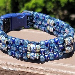 Custom Handmade Beaded Bling Dog Collar
