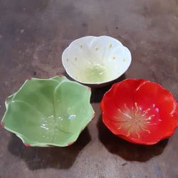 3 Sause Dipping Flower Art Design Bowls Home Decour Madenin South Africa New