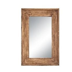 2133: New 36 X 24 inch Wall Mount Wood Frame Bathroom Vanity Mirror Rustic Horizontal/Vertical Rectangle Mirror for Over Sink, Bedroom, Farmhouse Home