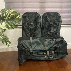 Set of 3 REI Explorer Expedition Large Rolling Duffel Suitcases
