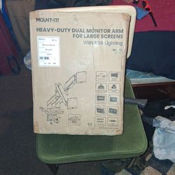 Heavy Duty Dual Mont Arm For Larhe Screens New In Box