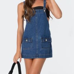 Edikted Overall Jean Dress 