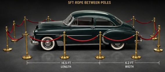 14 PCS Stanchions and Velvet Ropes