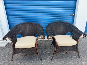 Wicker patio chairs