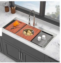 BRAND NEW 42” STAINLESS STEEL SINK WITH ACCESORIES
