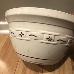 Longaberger 12” Mixing Bowl Woven Traditions Red 
