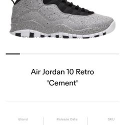 Jordan Retro 10 "Cement"