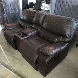 Leather Sofa And Love Seat 