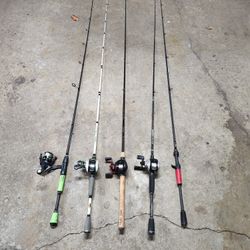 Fishing rod and Reels.  Spinning Casting