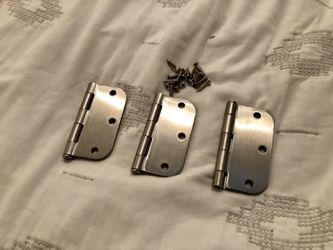 3 1/2” satin nickel heavy duty door hinges