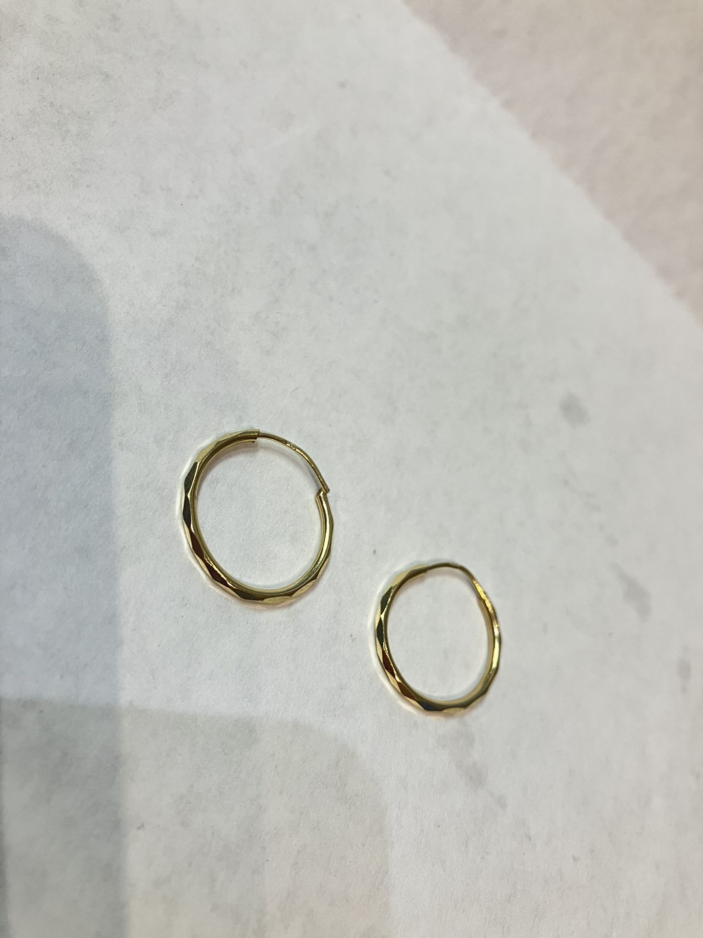 14k Gold Hoop Earrings #109227-3 MJ